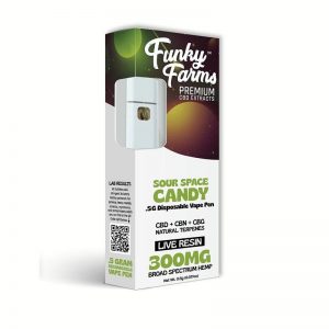 Funky Farms - Sour Space Candy - CBD Live Resin - Vape Pen 300mg