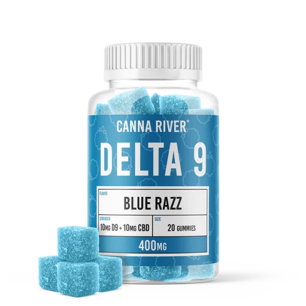 Canna River D9 Gummy, canna river Blue Razz, Blue Razz 400 mg