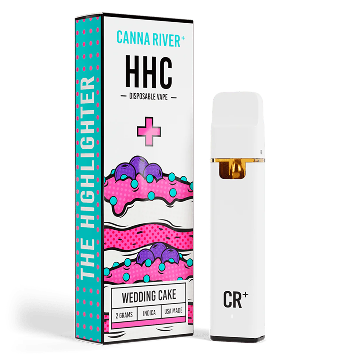 Canna River – HHC – Wedding Cake (Indica) – 2G – Disposable