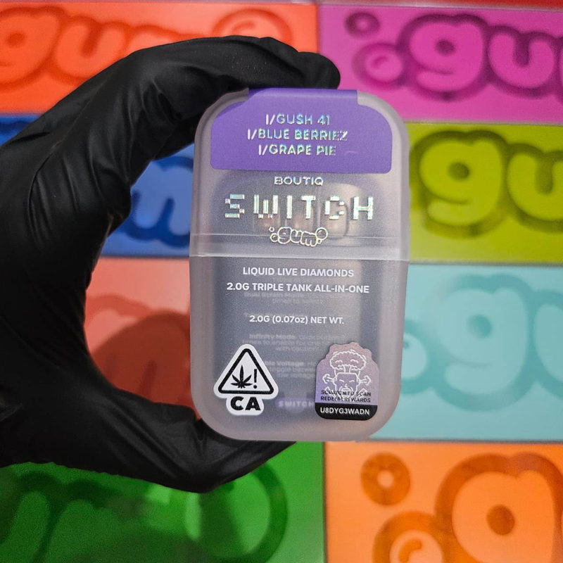 Boutique Switch - gum - Gush 41 (I) - Blue Berriez (I) - Grape Pie (I) - 2G Disposable